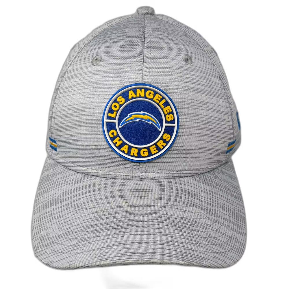 New Era Los Angeles Chargers NFL 39THIRTY Gray Blue Hat Stretch Fit Size L Cap